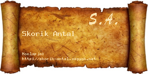 Skorik Antal névjegykártya